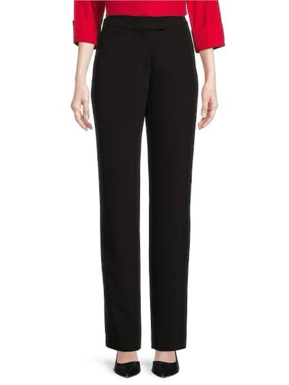 Classic Black Straight-Leg Women's Pants